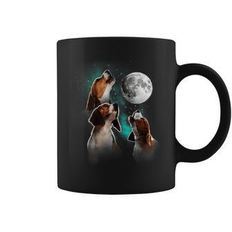 Beagle Howling At The Moon Beagle Owner Beagle Coffee Mug - Seseable