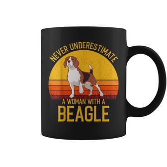 Beagle Never Underestimate A Woman With A Beagle Coffee Mug - Monsterry