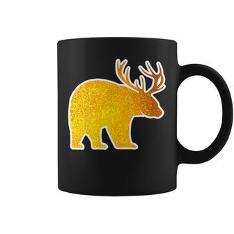 Bear With Deer Antlers Beer Lover Spirit Animal Coffee Mug | Mazezy