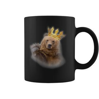 Bear King Funny Grizzly Bear Brown Bear Brown Funny Gifts Coffee Mug | Mazezy