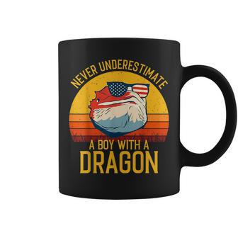 Bearded Dragon Never Underestimate A Boy With A Dragon Gifts For Bearded Dragon Lovers Funny Gifts Coffee Mug | Mazezy