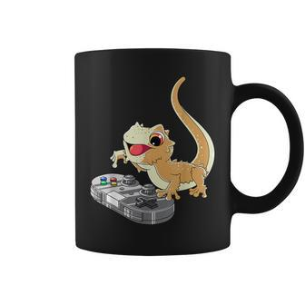 Bearded Dragon Playing Video Game Reptiles Pagona Gamers Coffee Mug | Mazezy