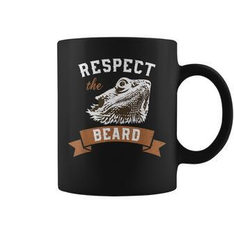 Bearded Dragon Respect The Beard Lizard And Reptile Coffee Mug | Mazezy