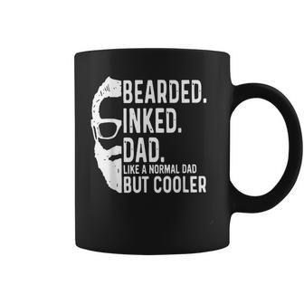 Bearded Inked Dad Like A Normal Dad But Cooler Fathers Day Coffee Mug | Mazezy