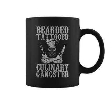 Bearded Tattooed Culinary Gangster Pro Cooking Master Chef Gift For Mens Coffee Mug | Mazezy
