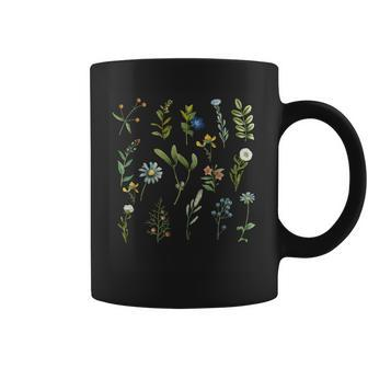 Beautiful Vintage Botanical Floral Wildflower Girl Women Coffee Mug | Mazezy