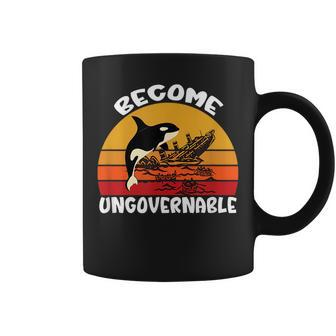 Become Ungovernable Ship Wreck Orca Whale Coffee Mug | Mazezy DE