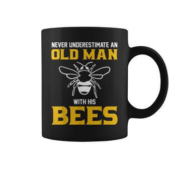Beekeeping Never Underestimate An Old Man With His Bees Coffee Mug | Mazezy