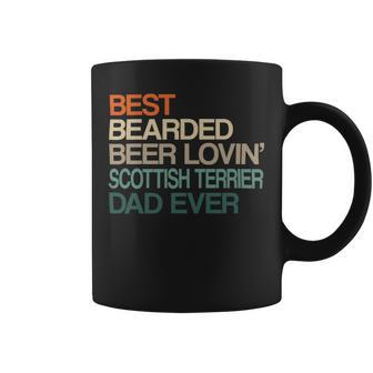 Beer Best Bearded Beer Lovin Scottish Terrier Dad Fathers Day Coffee Mug - Monsterry CA