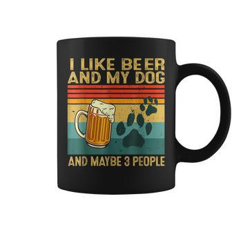 I Like Beer My Dog And Maybe 3 People Dog Lover Coffee Mug - Monsterry DE