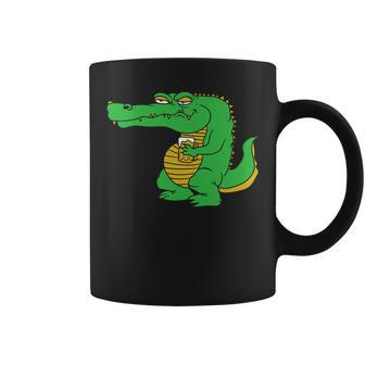 Beer Funny Alligator Drinking Cool Crocodile Drinker Beer Gift Coffee Mug - Monsterry