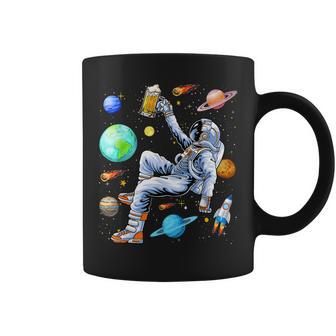 Beer Funny Astronaut Drinks Beer In Space Outer Space Beer Lover4 Coffee Mug - Monsterry