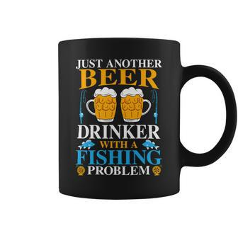 Beer Funny Beer Drinker Fishing Problem Fish Sarcasm Fisherman99 Coffee Mug - Monsterry DE