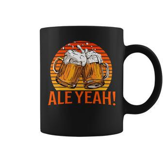 Beer Funny Beer Drinkers Pun Ale Yeah Fathers Day Retro Coffee Mug - Monsterry DE