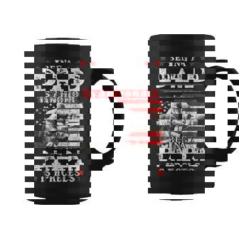 Being Dad Is An Honor Being Papa Is Priceless Usa Flag Gift For Mens Coffee Mug | Mazezy