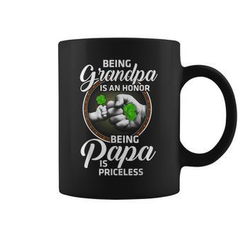 Being Grandpa Is An Honor Being Papa Is Priceless Gift For Mens Coffee Mug | Mazezy