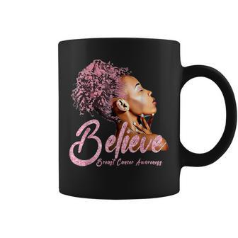 Believe Afro Black Girls Breast Cancer Awareness Coffee Mug - Monsterry AU