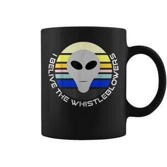 Believe The Whistleblowers Retro Vintage Style Alien Design Believe Funny Gifts Coffee Mug | Mazezy