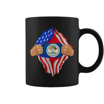 Belizean Blood Inside Me | Belize Flag Gift Coffee Mug | Mazezy