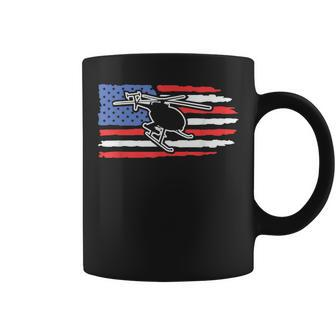 Bell Flight Patriotic Helicopter American Flag Coffee Mug | Mazezy