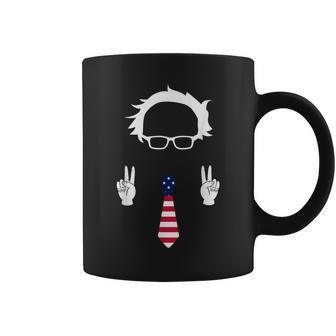 Bernie Sanders Peace Hair & Glasses Outfit Feel The Bern Coffee Mug | Mazezy