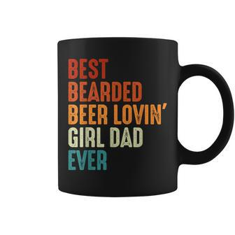Best Bearded Beer Loving Girl Dad Ever Retro Funny Father Coffee Mug | Mazezy
