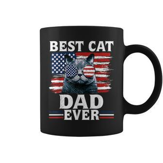 Best Cat Dad Ever American Flag Patriotic 4Th Of July Coffee Mug | Mazezy