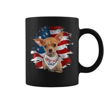Best Chihuahua Dad Ever American Flag Dog Fathers Day Coffee Mug | Mazezy