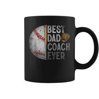 Best Dad Coach Ever Funny Baseball For Sport Lovers Fan Coffee Mug - Seseable