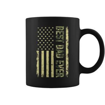 Best Dad Ever American Flag Gift For Fathers Day Camouflage Coffee Mug | Mazezy