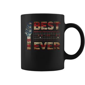Best Dad Ever Guitar Chords Guitarist Father D-A-D Us Flag Coffee Mug - Seseable