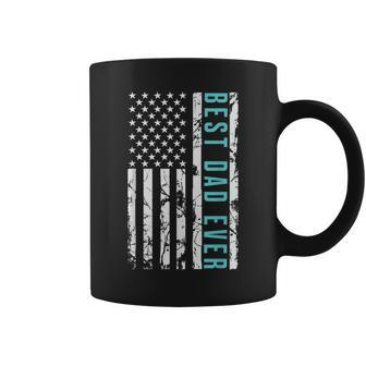 Best Dad Ever Us American Flag Air Fighter Jet Fathers Day Coffee Mug | Mazezy