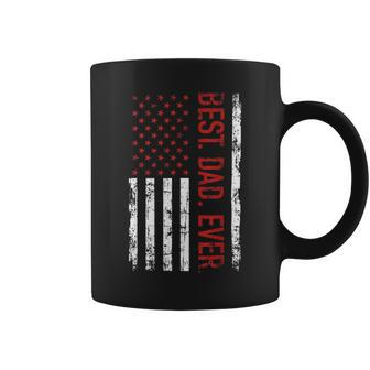 Best Dad Ever Us American Flag Gift For Fathers Day Coffee Mug - Monsterry