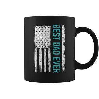 Best Dad Ever With Us American Flag Gift For Fathers Day Gift For Mens Coffee Mug - Seseable