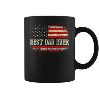 Best Dad Ever With Us American Flag Gifts Fathers Day Dad Coffee Mug - Monsterry