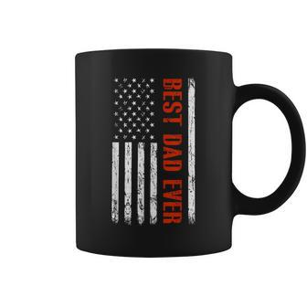 Best Dad Ever With Us Flag American Fathers Day Coffee Mug - Seseable