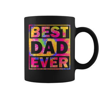 Best Dad Ever With Us Flag Tie Dye Fathers Day  Coffee Mug