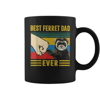 Best Ferret Dad Ever Retro Vintage Sunset Coffee Mug | Mazezy