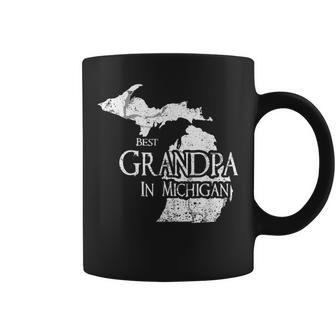 Best Grandpa In Michigan Funny Grandpa Coffee Mug | Mazezy