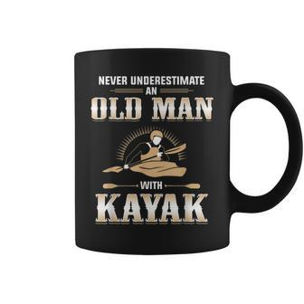 Best Kayak T | Never Underestimate Old Man Coffee Mug - Seseable