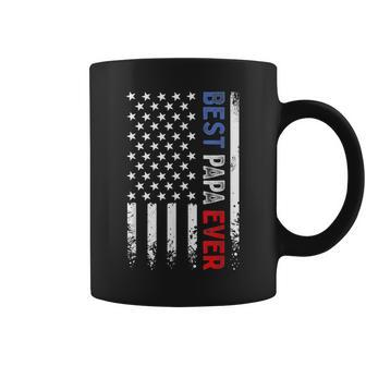 Best Papa Ever American Flag Fathers Day Birthday Daddy Pops Coffee Mug | Mazezy
