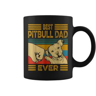 Best Pitbull Dad Ever Retro Vintage Coffee Mug | Mazezy