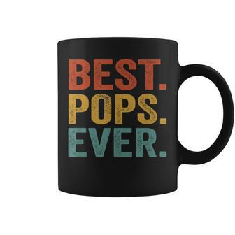 Best Pops Ever Vintage Dad Worlds Greatest Fathers Day Gift For Mens Coffee Mug | Mazezy