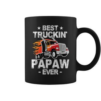 Best Truckins Papaw Ever Trucker Grandpa Truck Gift Coffee Mug | Mazezy CA