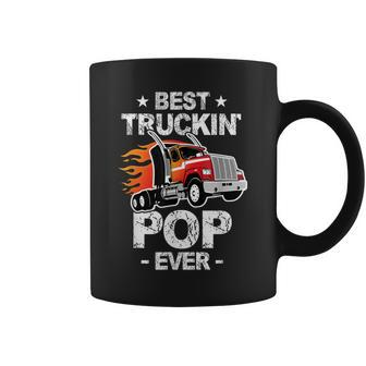 Best Truckins Pop Ever Trucker Grandpa Truck Gift Coffee Mug | Mazezy