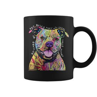 Beware Of Pitbulls They Will Steal Your Heart Pitbull Lovers Coffee Mug | Mazezy