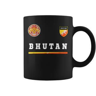 Bhutan SportSoccer Jersey Flag Football Coffee Mug | Mazezy