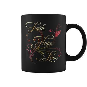 Bible Verse Faith Hope Love Coffee Mug | Mazezy