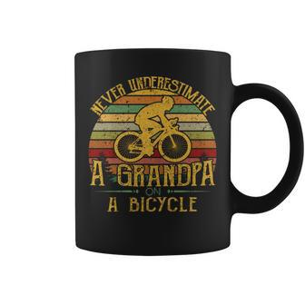 Bicycle Grandpa Never Underestimate A Grandpa On A Bicycle Coffee Mug - Seseable