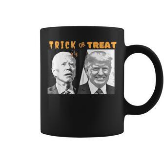 Biden Trump Halloween Trick Or Treat Political Coffee Mug - Monsterry CA